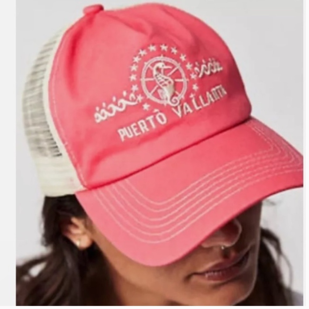 NWOT FREE PEOPLE spring break puerto Vallarta trucker hat